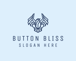 Geometric Wing Bird logo design