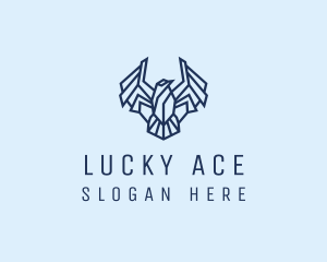 Geometric Wing Bird logo design