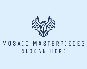 Geometric Wing Bird logo design