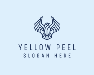 Geometric Wing Bird logo design