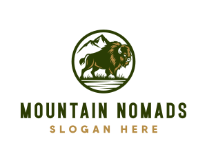 Wild Mountain Bison logo design