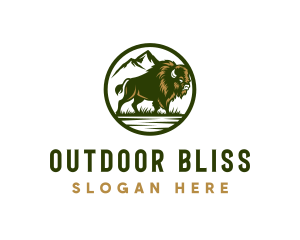 Wild Mountain Bison logo design