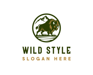 Wild Mountain Bison logo design