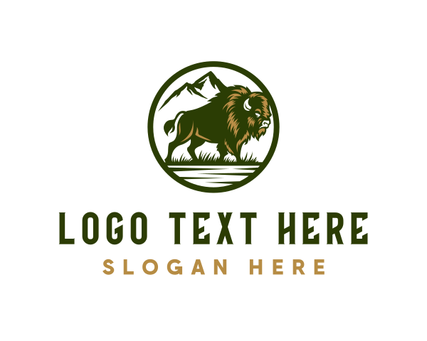 Bison logo example 1