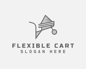 Gray Wheelbarrow Tool logo design