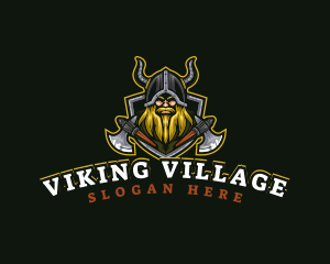 Barbarian Viking Warrior logo design