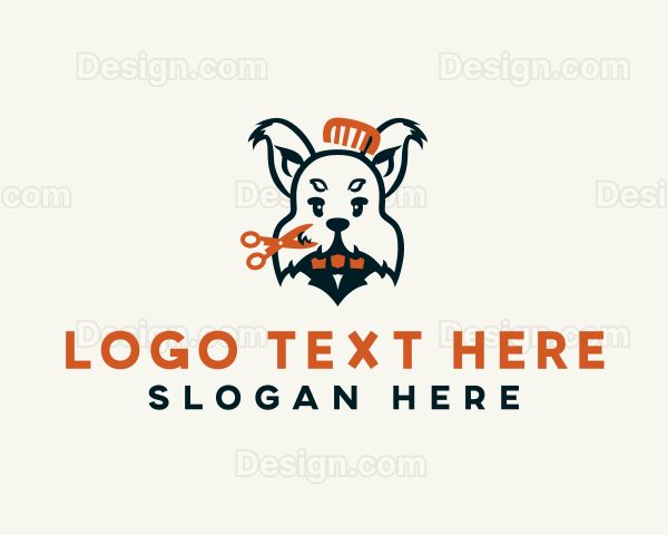 Dog Puppy Grooming Logo