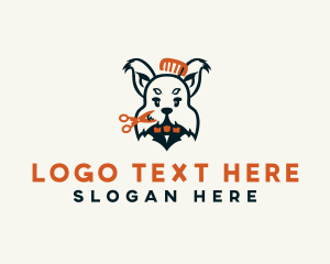 Dog Puppy Grooming logo