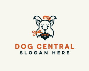 Dog Puppy Grooming logo design