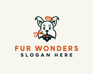 Dog Puppy Grooming logo
