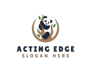 Cute Panda Branch logo design