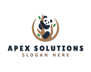 Cute Panda Branch logo design