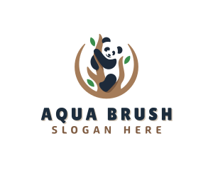 Cute Panda Branch logo design