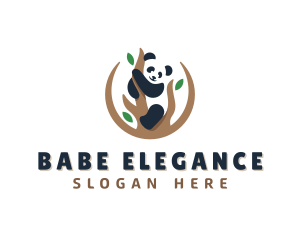 Cute Panda Branch logo design