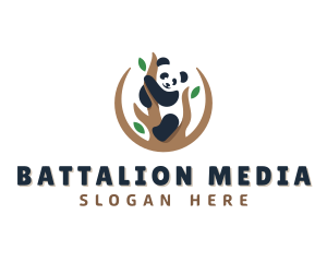 Cute Panda Branch logo design