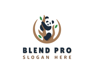 Cute Panda Branch logo design