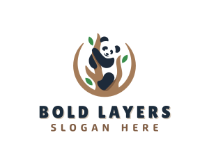 Cute Panda Branch logo design