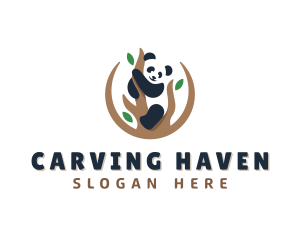 Cute Panda Branch logo design