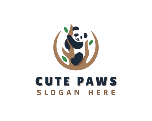 Cute Panda Branch logo design