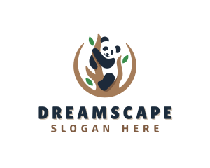 Cute Panda Branch logo design