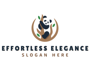 Cute Panda Branch logo design