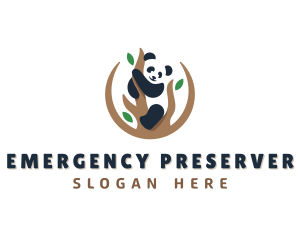 Cute Panda Branch logo design