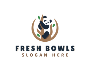 Cute Panda Branch logo design