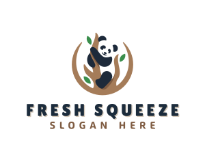 Cute Panda Branch logo design