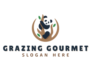 Cute Panda Branch logo design