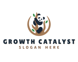 Cute Panda Branch logo design