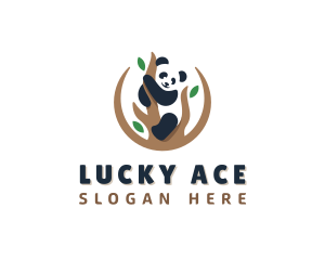 Cute Panda Branch logo design