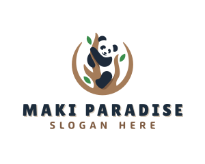 Cute Panda Branch logo design