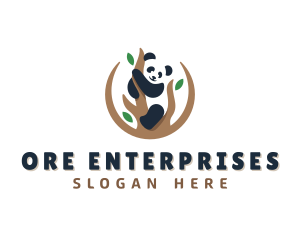 Cute Panda Branch logo design