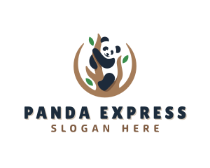 Cute Panda Branch logo design