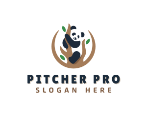 Cute Panda Branch logo design