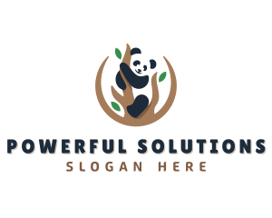 Cute Panda Branch logo design