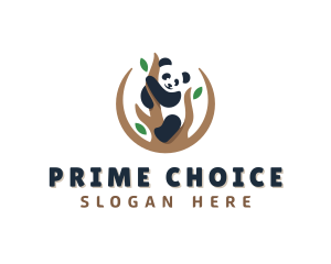 Cute Panda Branch logo design