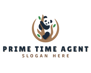 Cute Panda Branch logo design