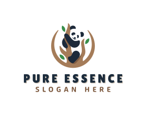 Cute Panda Branch logo design