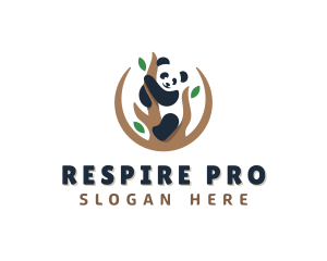 Cute Panda Branch logo design