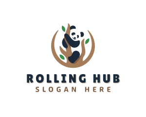 Cute Panda Branch logo design