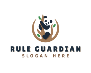 Cute Panda Branch logo design