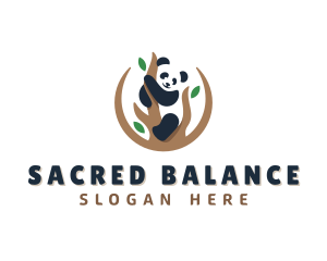 Cute Panda Branch logo design