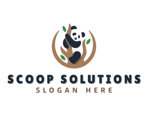 Cute Panda Branch logo design