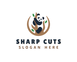 Cute Panda Branch logo design