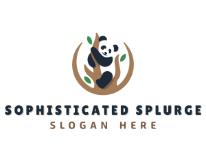 Cute Panda Branch logo design