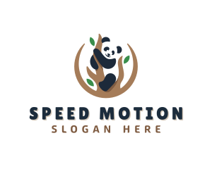 Cute Panda Branch logo design