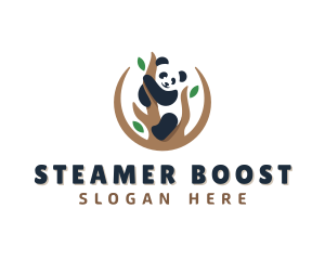 Cute Panda Branch logo design