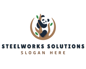 Cute Panda Branch logo design