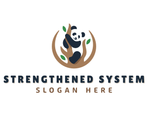 Cute Panda Branch logo design